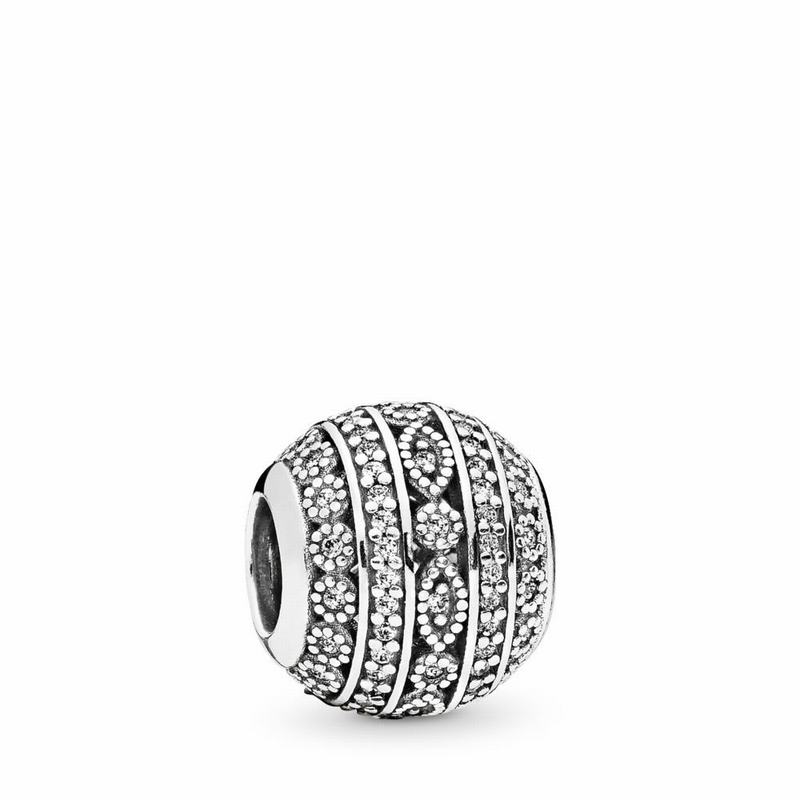 Pandora Glittering Shapes Charm Ireland - Sterling Silver/Cubic Zirconia - 768520QON